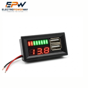 Digital Voltmeter with Dual USB Charger and Voltage Display Meter