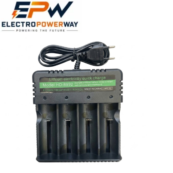 HD-8992A 4 slot smart rechargeable battery charger for 18650 14500 and 26650 batteries
